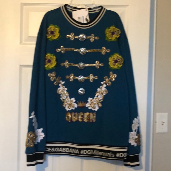 Sale. New Authentic Dolce and Gabbana embellished sweater - Picture 3 of 16